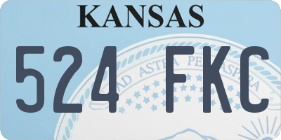 KS license plate 524FKC
