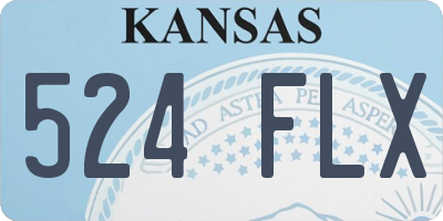 KS license plate 524FLX