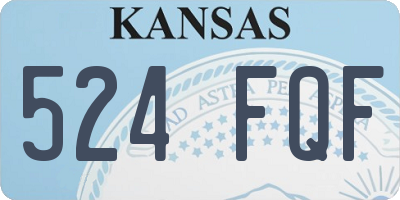 KS license plate 524FQF