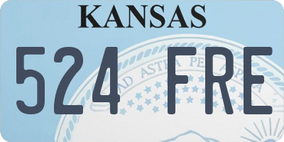KS license plate 524FRE