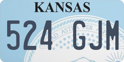 KS license plate 524GJM