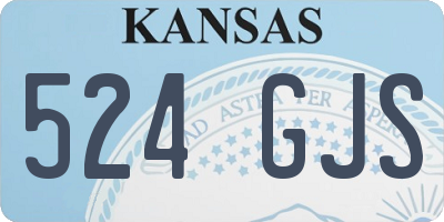 KS license plate 524GJS