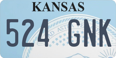 KS license plate 524GNK