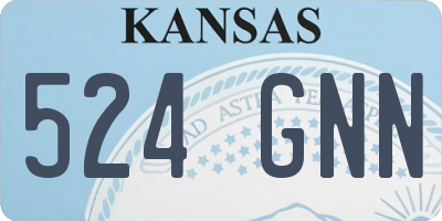 KS license plate 524GNN