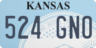 KS license plate 524GNO