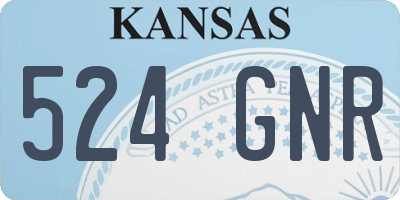 KS license plate 524GNR