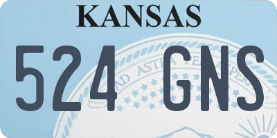 KS license plate 524GNS