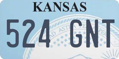KS license plate 524GNT