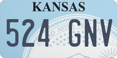 KS license plate 524GNV