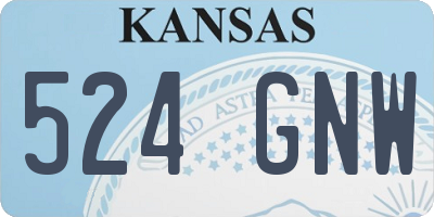 KS license plate 524GNW