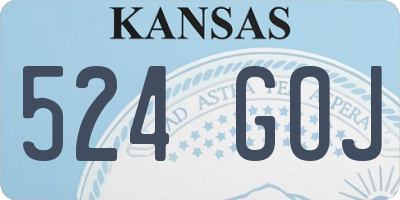 KS license plate 524GOJ
