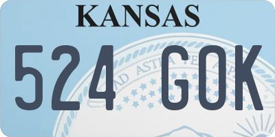 KS license plate 524GOK