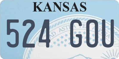 KS license plate 524GOU