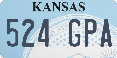 KS license plate 524GPA