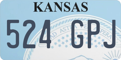 KS license plate 524GPJ