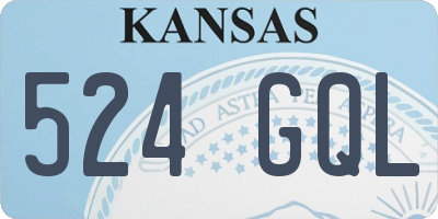 KS license plate 524GQL