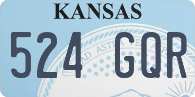 KS license plate 524GQR