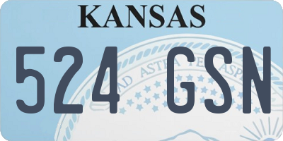 KS license plate 524GSN