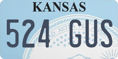 KS license plate 524GUS