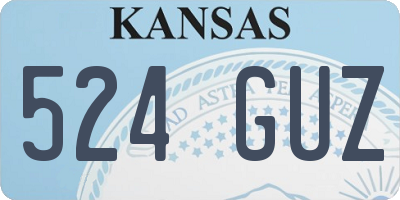 KS license plate 524GUZ