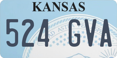 KS license plate 524GVA
