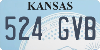 KS license plate 524GVB