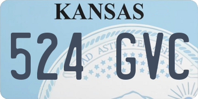 KS license plate 524GVC