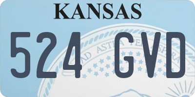 KS license plate 524GVD