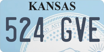 KS license plate 524GVE
