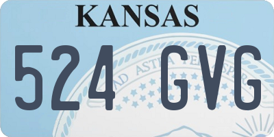 KS license plate 524GVG