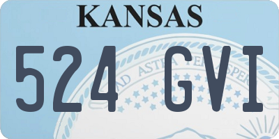 KS license plate 524GVI