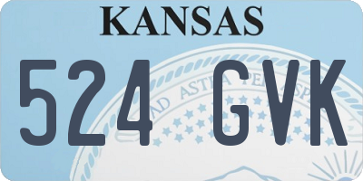KS license plate 524GVK