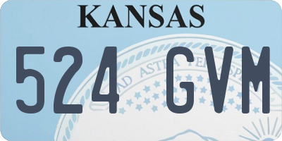 KS license plate 524GVM