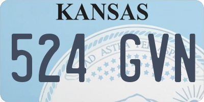 KS license plate 524GVN