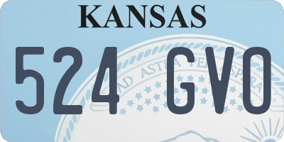KS license plate 524GVO