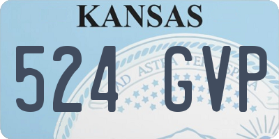 KS license plate 524GVP