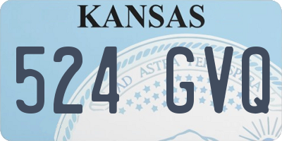 KS license plate 524GVQ