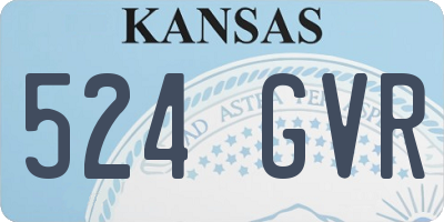 KS license plate 524GVR