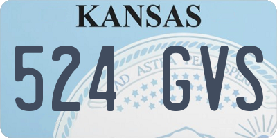 KS license plate 524GVS
