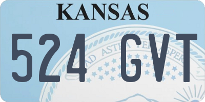 KS license plate 524GVT