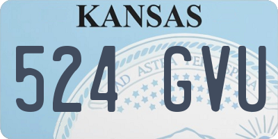 KS license plate 524GVU