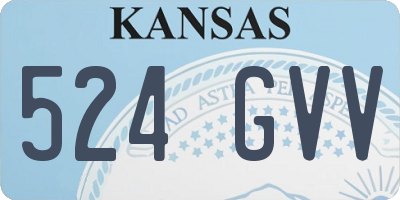KS license plate 524GVV