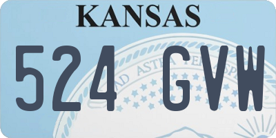 KS license plate 524GVW
