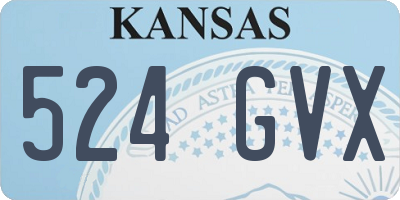 KS license plate 524GVX
