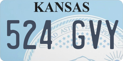 KS license plate 524GVY