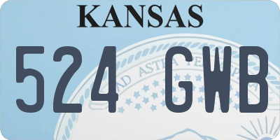 KS license plate 524GWB