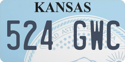 KS license plate 524GWC