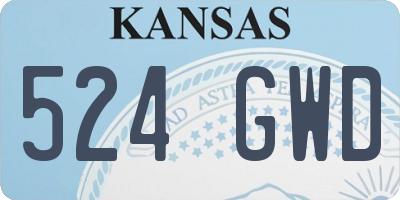KS license plate 524GWD
