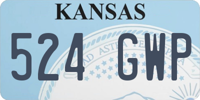 KS license plate 524GWP