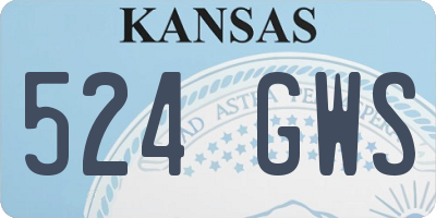 KS license plate 524GWS